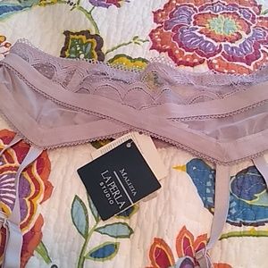 La Perla lilac garter belt